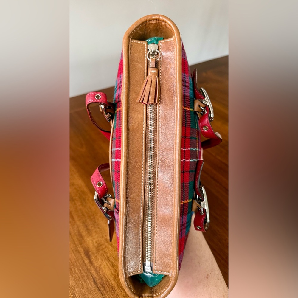 Vintage Coach Wool Tartan Plaid Mini Tote Bag  Y2K 2003 - Picture 11 of 15